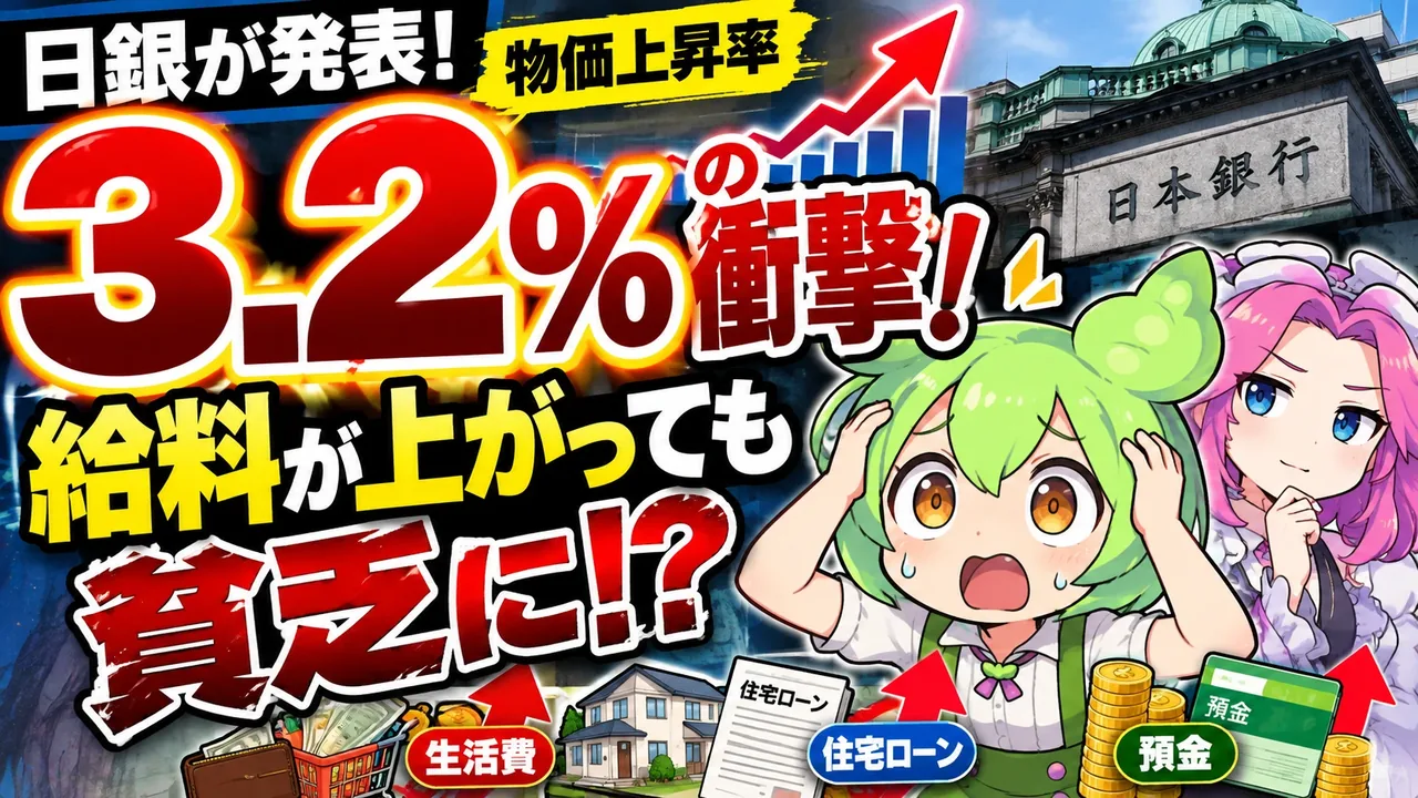 物価3.2%と2.1%はなぜ違う？ 日銀の試算、賃金と住宅ローンへの影響を整理